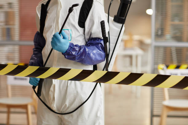 Professional Sewage Cleanup technician working in Worthington, MN